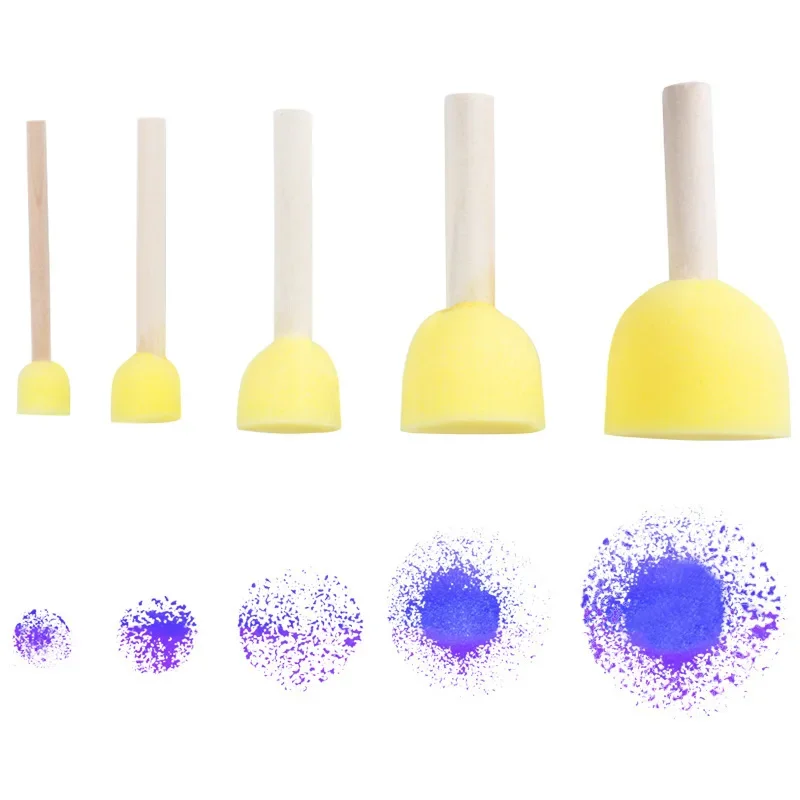5 قطعة مجموعة عصا إسفنجية سيراميك ماصة فرشاة إسفنجية النحت لتقوم بها بنفسك لوازم أدوات الرسم السيراميك