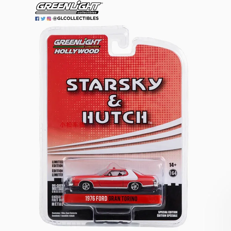 

Литой под давлением Greenlight 1:64 1976 г., модель автомобиля из сплава Gran Torino, статическая коллекция, украшенная праздничная игрушка, сувенир, подарок