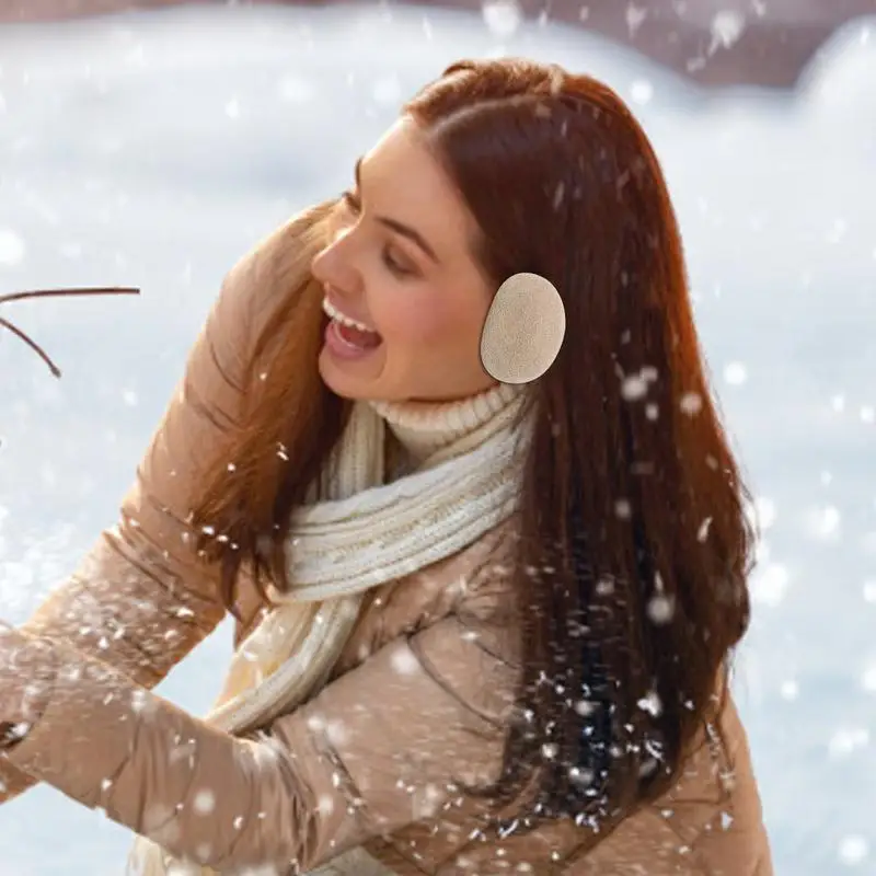 Bandless Ear Muffs Strapless Ear Bags For Winter Warm Ear Protection Soft Ear Cover For Winter Cold Weather Walking