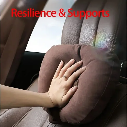Imagen 2 del producto Reposacabezas de coche de algodón con memoria, soporte para el cuello para suministros de coche, clase de asiento, almohada ajustable Universal suave para coche, cojín para descanso del cuello