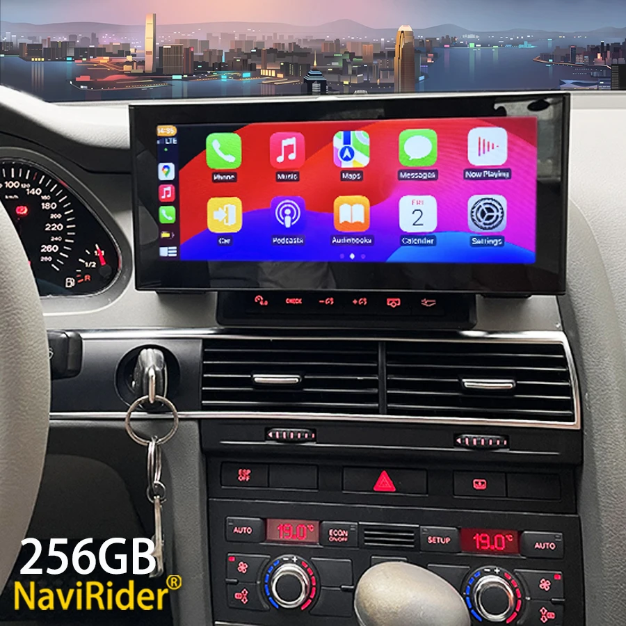 8 Core Android 13 System Car Radio Tablet For Audi A6 C6 Q7 WIFI 4G Carplay 8+256GB RAM BT GPS Navi Stereo Multimedia Player DSP