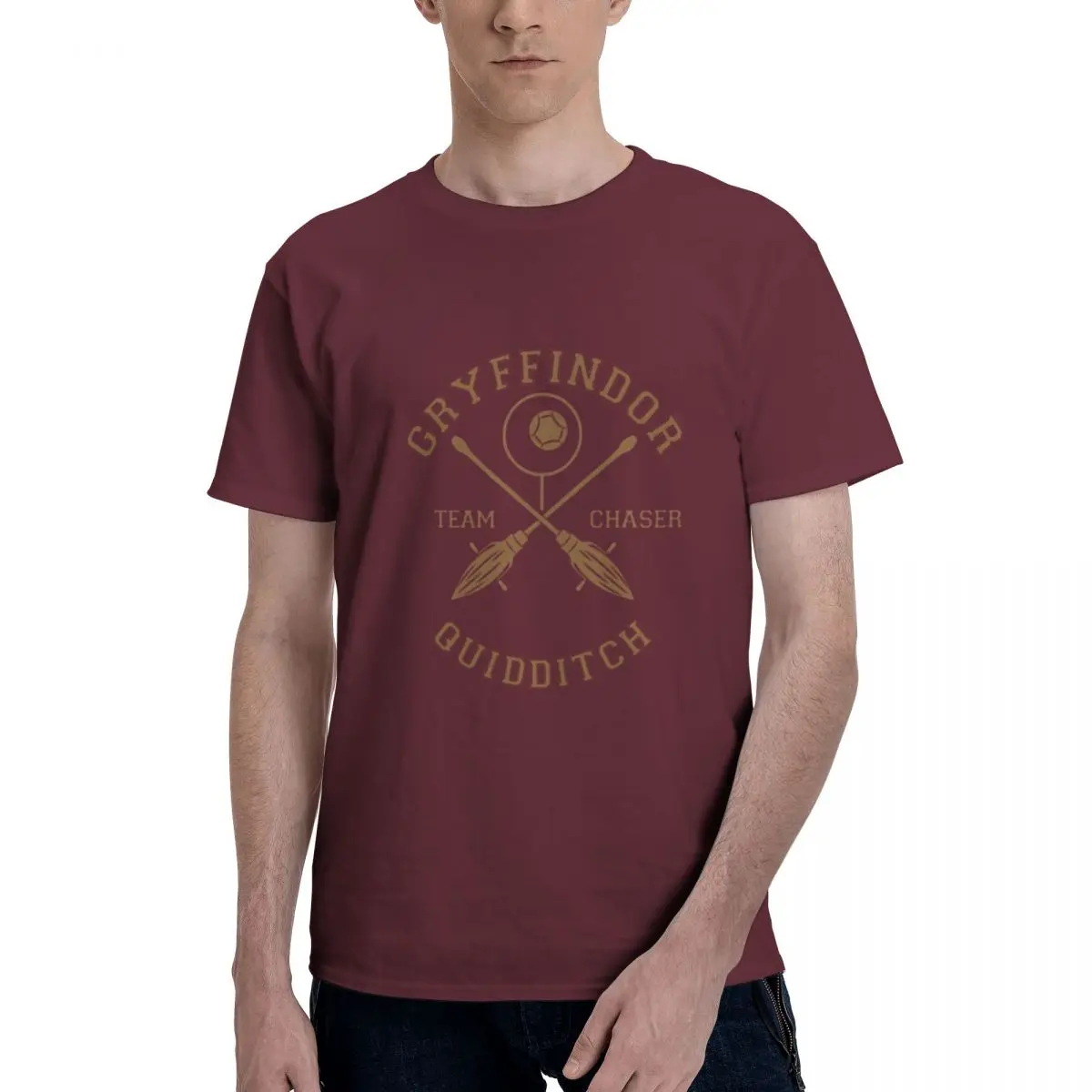 Harry James Potter Men's 100% Cotton Short Sleeve T-shirt Top Loose Tshirt