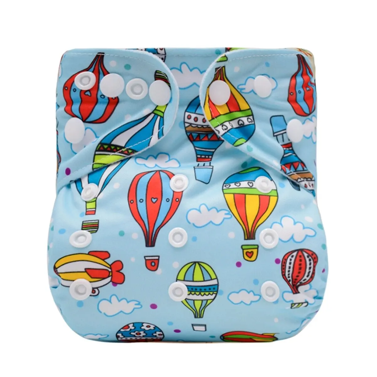 1PC Reusable Cloth Diaper Cloth Suede Inner Unisex 3-15KG OS Digital Printing Pocket Baby Diaper