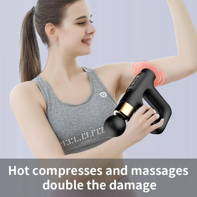 Pulse Heating 3-in-1 Deep Tissue Myofascial Massage Gun with Touch Screen for Myofascial Massagers