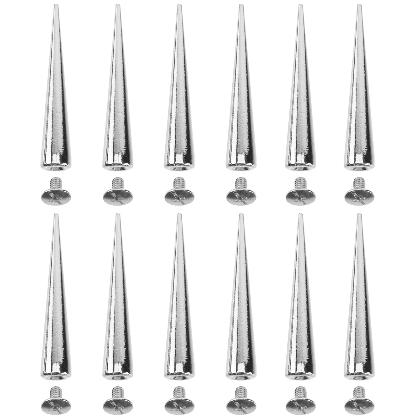 10 Pcs Metallic Screw Back Studs Claw Punk Spikes Nail Alloy Cone Rivets