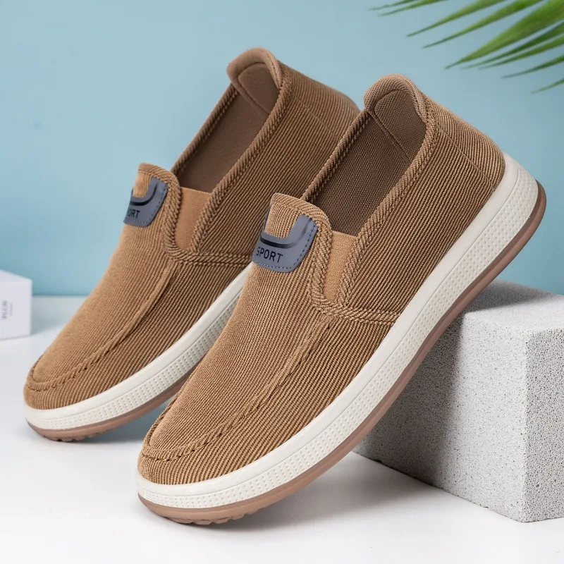 Shoes men's shoes new casual shoes one pedal light dad shoes comfortable board shoes striped soft sole single shoes hair