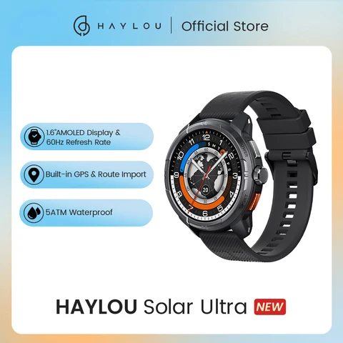 Смарт-часы HAYLOU Solar Ultra GPS, дисплей AMOLED 1,6 дюйма, частота обновления 60 Гц, звонки по Bluetooth, водонепроницаемость 5 атм, спортивные смарт-часы mibro watch x1 отзывы - №8