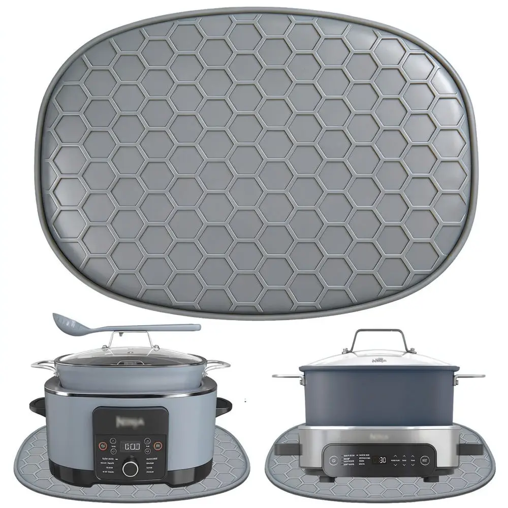 Silicone Insulation Tray For Ninja MC1001 Foodi Slow Cooker Heat Resistant Pad Kitchen Countertop Protector Accessory