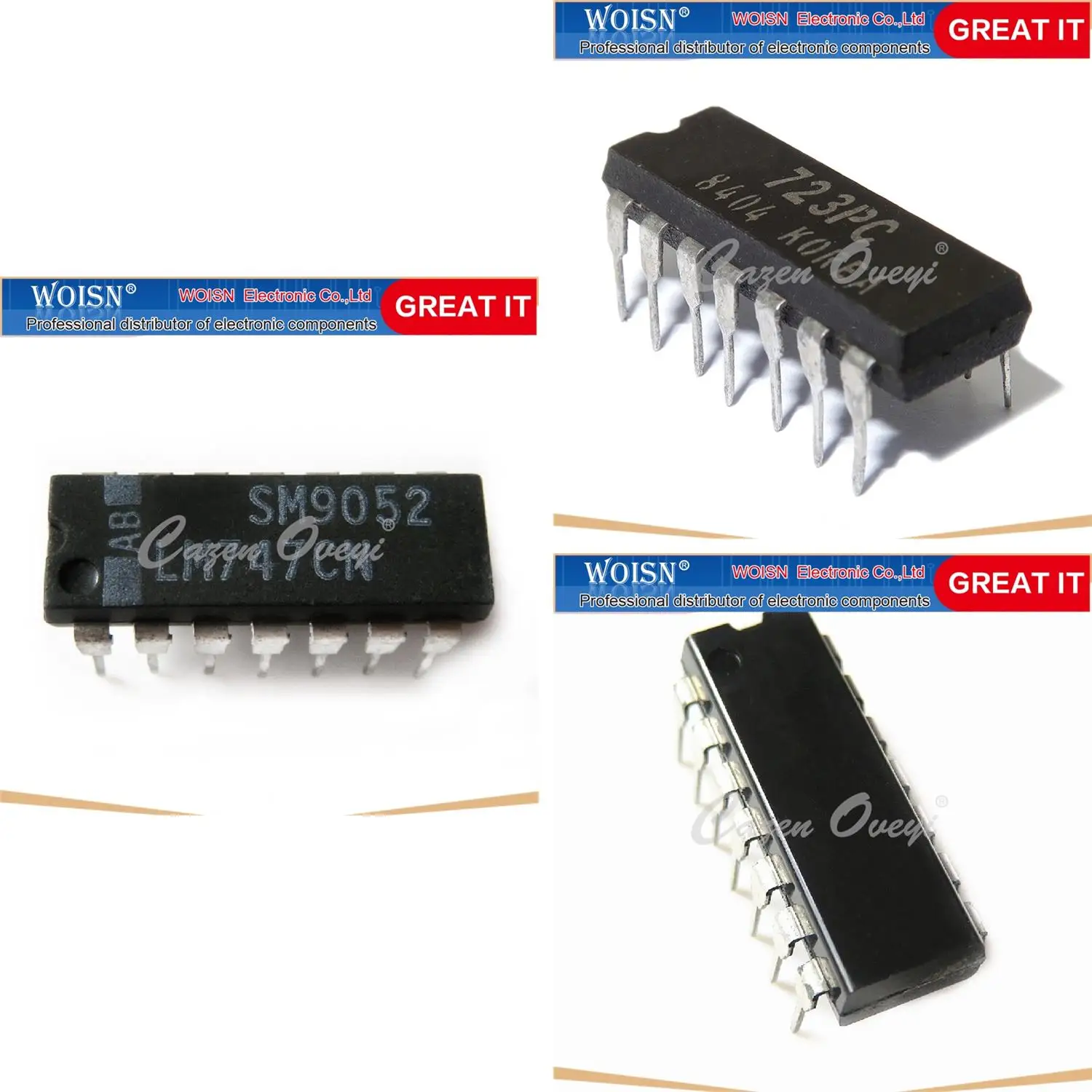 UA723CN UA723 SN7407N SN7407 LM747CN LM747 DIP-14