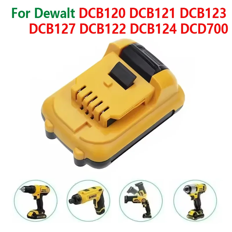 Baterías de iones de litio de repuesto 12V 3,0Ah, para herramientas eléctricas Dewalt DCB120 DCB124 DCB122 DCB125 DCB123 DCB127