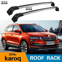 SHITURUI 2Pcs Roof Bars for SKODA Karoq 2017-2022 2023 Nu7 SUV Aluminum Alloy Side Bars Cross Rails Roof Rack Luggage Carrier