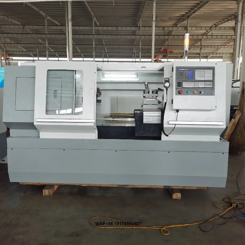 CK6136 Horizontal Flat Bed CNC Lathe Machine 220V Single High-Tech Precision Light Duty for Industrial Applications