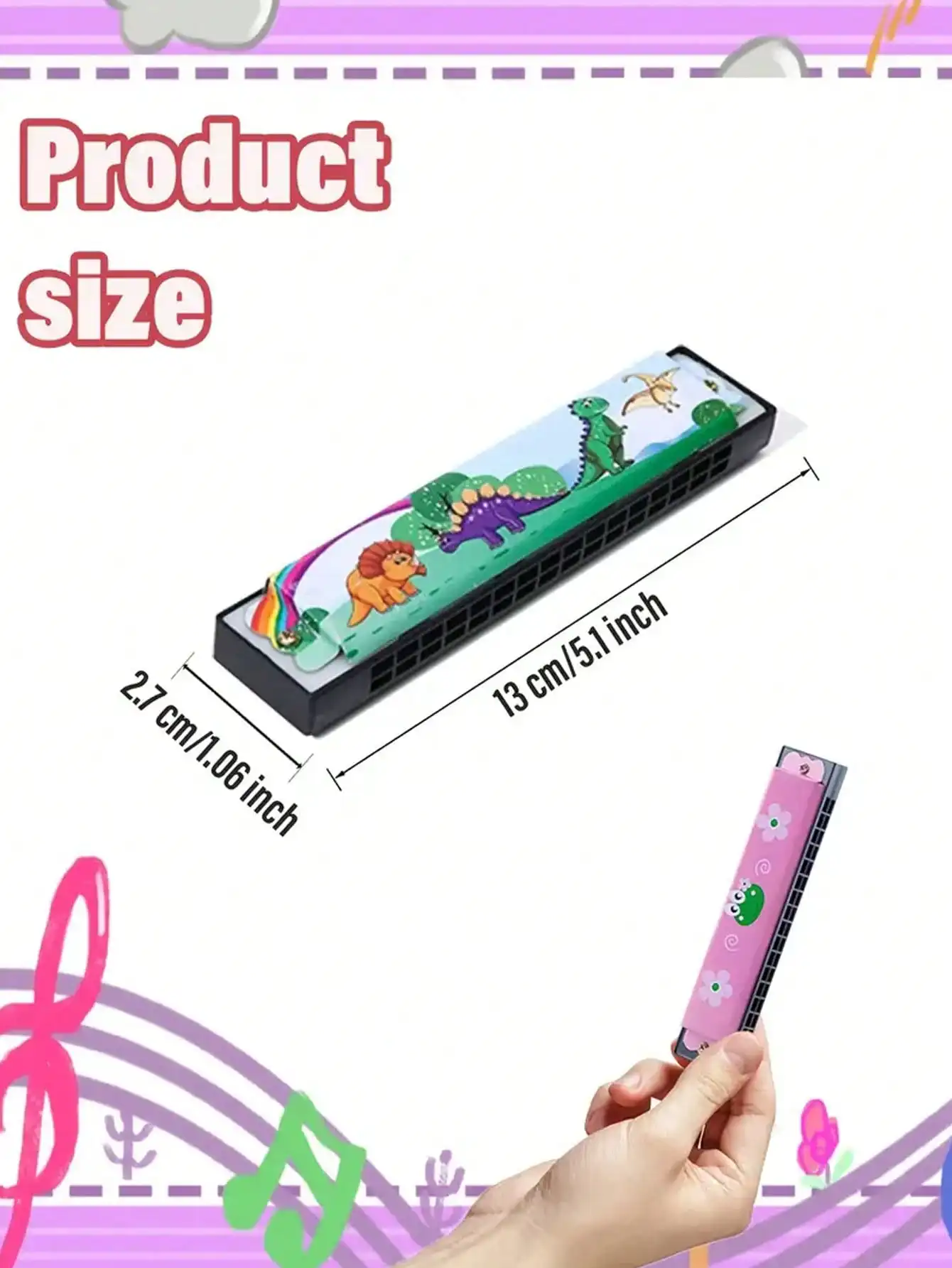 6/12 ชิ้น ฮาร์โมนิก้าพลาสติกหลากสีสันแบบสุ่มพร้อมดีไซน์รูปสัตว์และหัวใจแสนสนุก - เหมาะสำหรับงานเลี้ยงวันเกิด