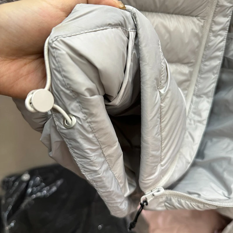 여성 후드 숏 패딩 재킷 2025 신상품 다운 파카 가을 겨울 초경량 보온 코트