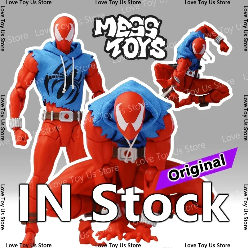 

Оригинальная фигурка Человека-паука Mess Toys Scale | Алый паук (наряд жилета и толстовки) | Коллекционный стиль Mafex/ML