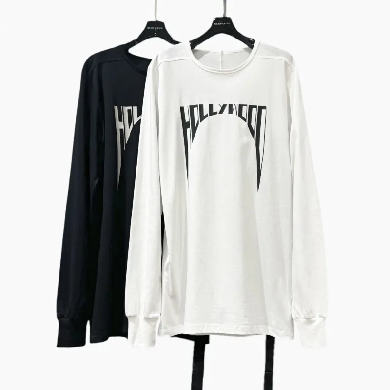 

2025 темный стиль, брендовые футболки с принтом для женщин и мужчин, футболки с длинными рукавами, футболки в стиле хип-хоп, мужская повседневная уличная хлопковая футболка