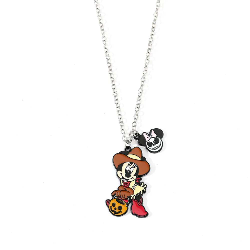 

Cute Disney Cartoon Mickey Mouse Necklace Creative Halloween Style Necklace Cowboy Neck Chain for Men and Women