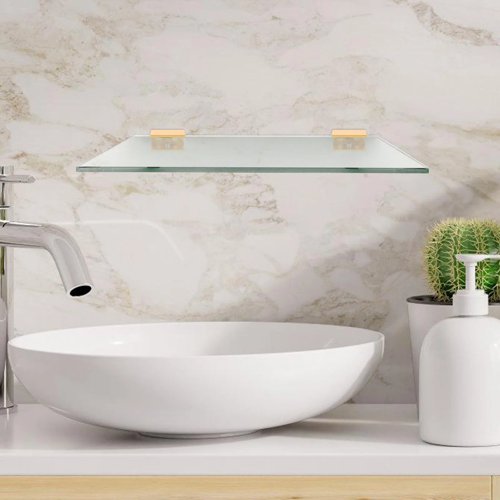 

10Pcs Glass Shelf Brackets Heavy Duty Aluminum Alloy Support for 6-12Mm Thick Glass Black Square Clamp Clips for Bathroom