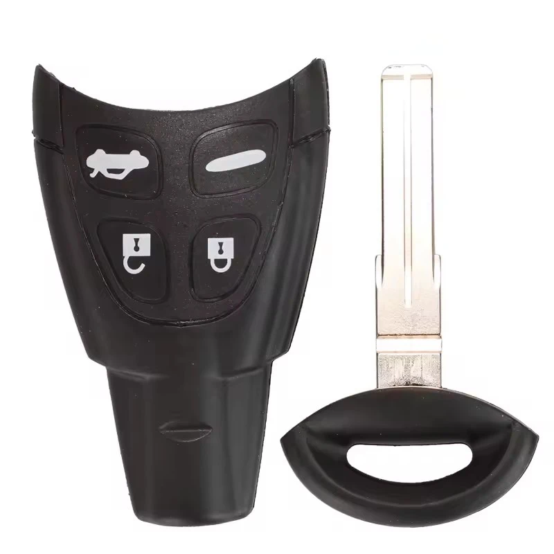 1PCS 5 PCS Remote Car Key Blade WT47T Blade 4 Buttons for Saab 9-3 Sport Sedan Convertible Sport Combi Wagon 2003-2007
