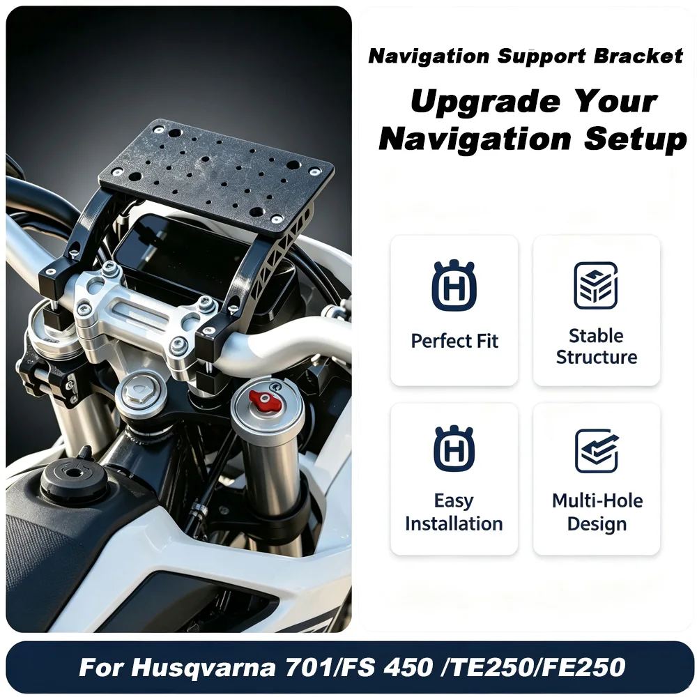 ハスクバーナ-701-エンデューロ-te250-fe250-fs450-fe450-701-fs-450-fe250-450-オートバイ-gps-ナビゲーションプレート耐衝撃安定ブラケット
