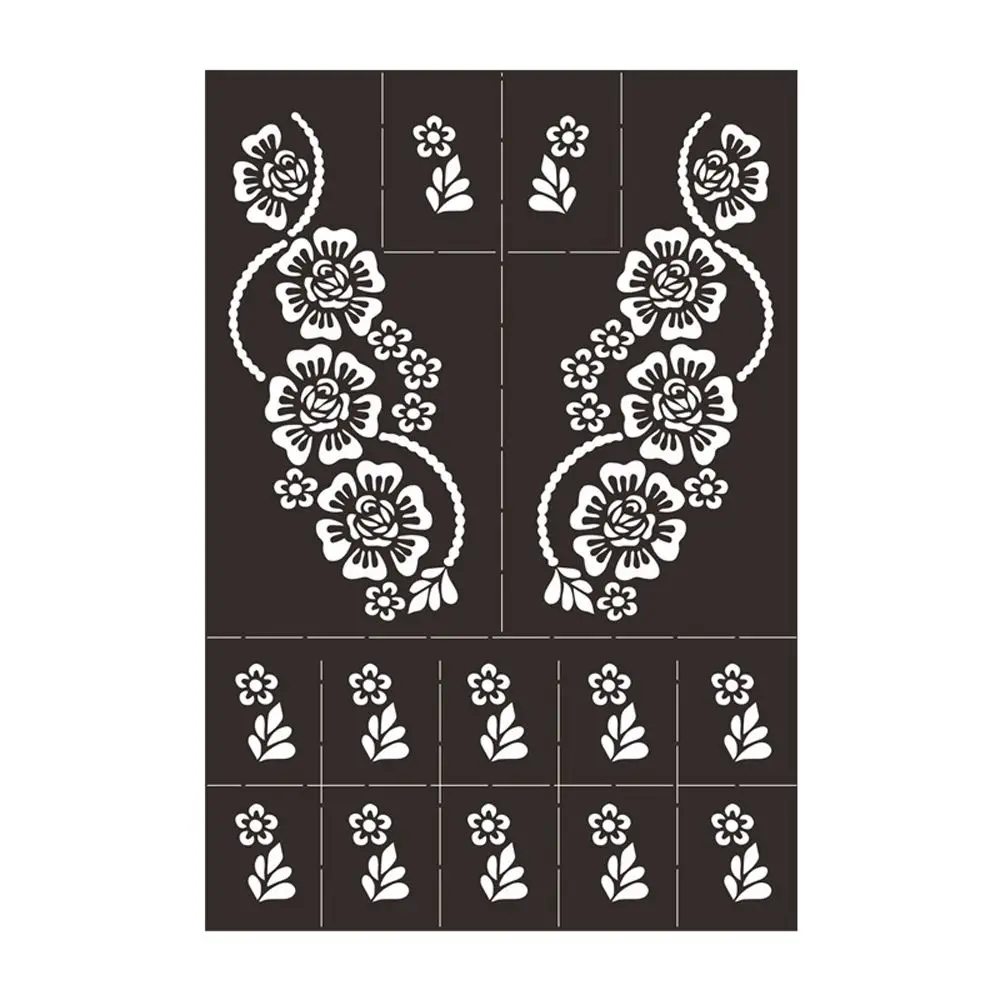 

Airbrush Painting India Flower Kids Body Art Sticker Template Hollow Drawing Template Henna Stencil Temporary Tattoo Stencil