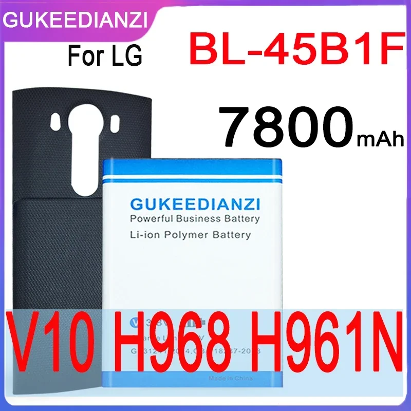 7800mAh High Capacity Battery For LG V10 H961N F600 H900 H901 VS990 H968 Mobile Phone Batery BL-45B1F + Free Door Case