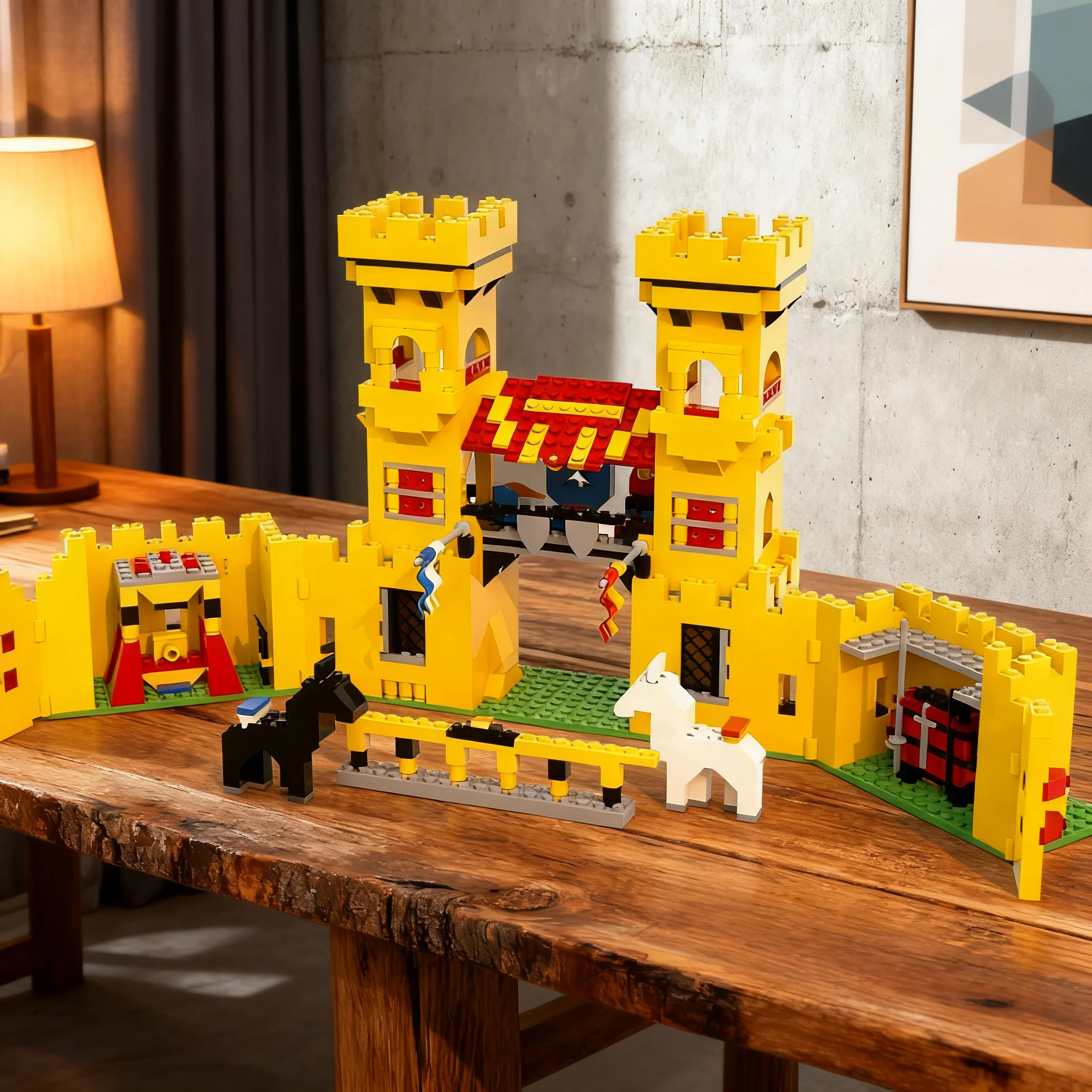 901pcs MOC 375-2 Classic Yellow Castle #13 Castle Classic Castle Model Building Blocks DIY Collection 3D Creative Art Education