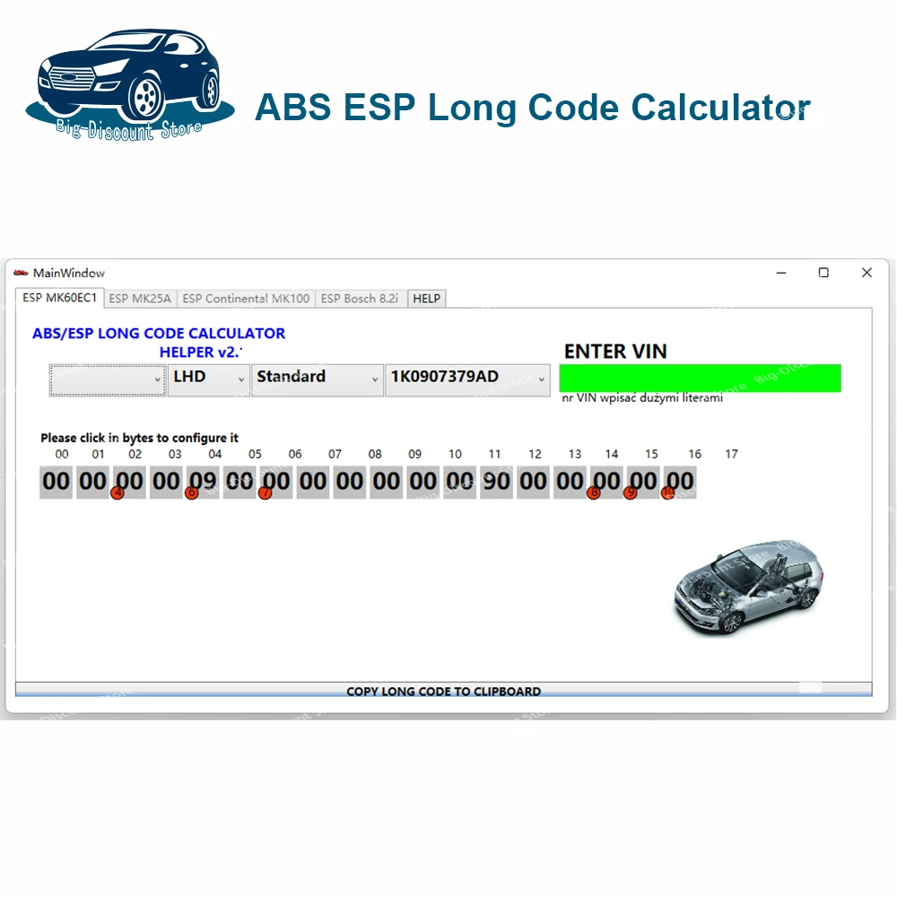 2024 hot sale for VW ABS ESP Long Code Calculator Helper MK60EC1 ABS ESP Long Code Calculator Suports over 28 Cars