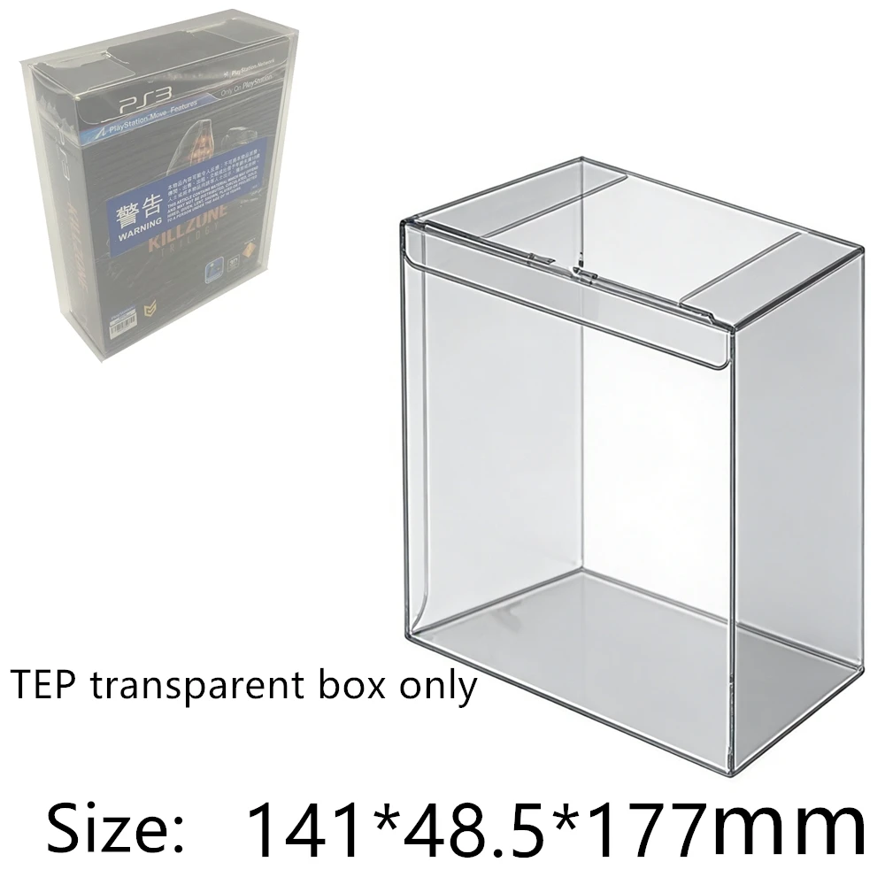 Transparent Box Protector For 3-Game Bundle/PS3 PS4 Collect Boxes PET Storage Game Shell Clear Display Case