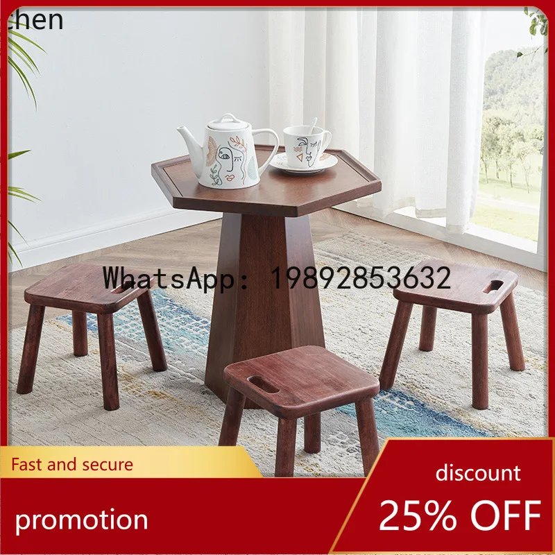 solid wood small bench- living room shoe changing stool- minimalist square stool