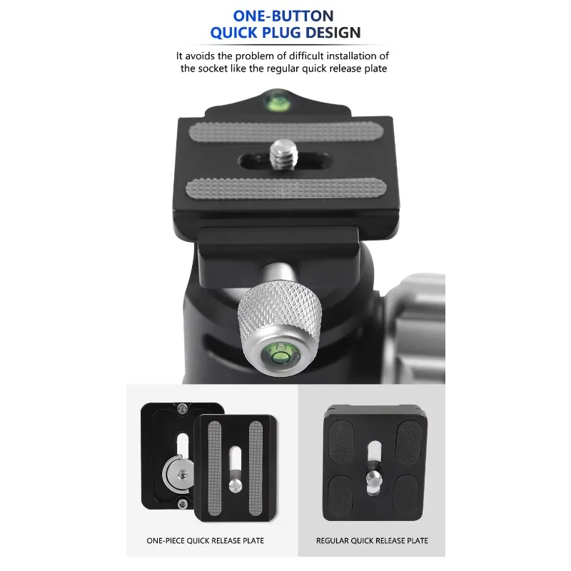 360 Degree Ball Head Camera Tripod Panoramic Tripod Head for Monopod Multi-Device Compatible Custom