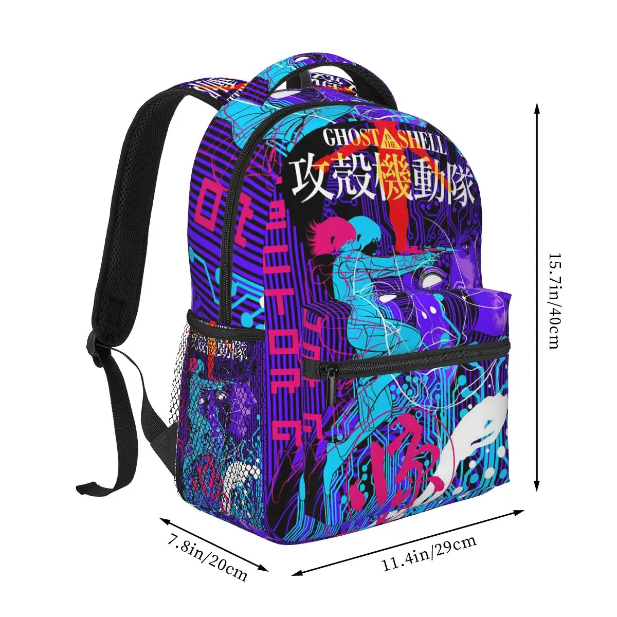 Ghost In The Shell Motoko Kusana Aesthetics Anime Backpacks Boys Girls Bookbag Children School Bags Kids Rucksack Shoulder Bag