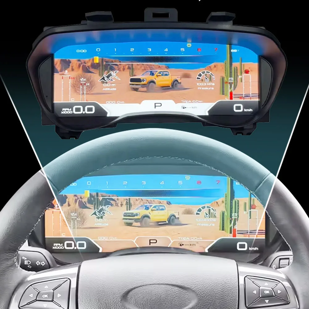 12.3inch Screen Car LCD Digital Cluster Instrument Virtual CockPit For Ford Ranger Everest 2015-2020 LCD Gauges Speedometer Dash