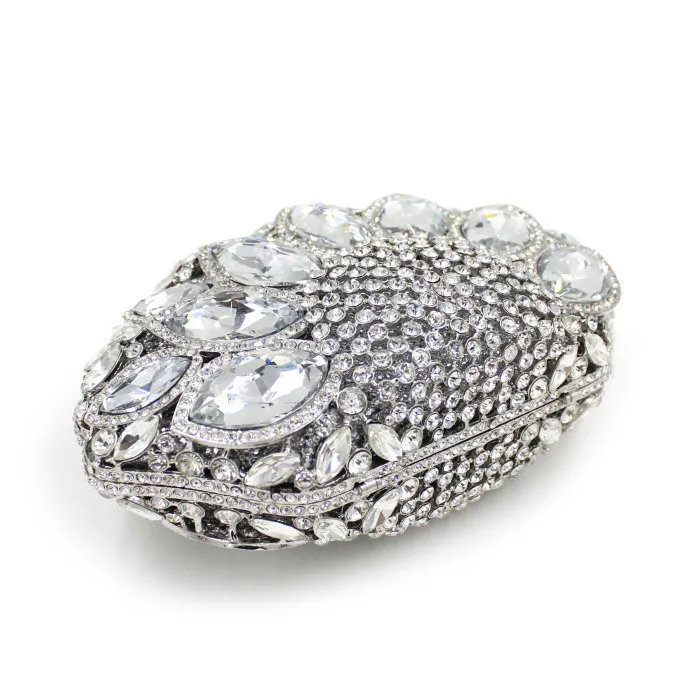 Sinya Factory Direct Sales Diamond Dinner Handbag Chains Wedding Party Bridal Crystal Evening Clutch Bag Women Purse