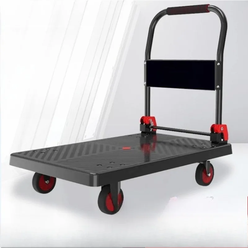 

trolley pull trailer foldable lightweight hand pull flatbed car household hand push handling trolley portable trolley