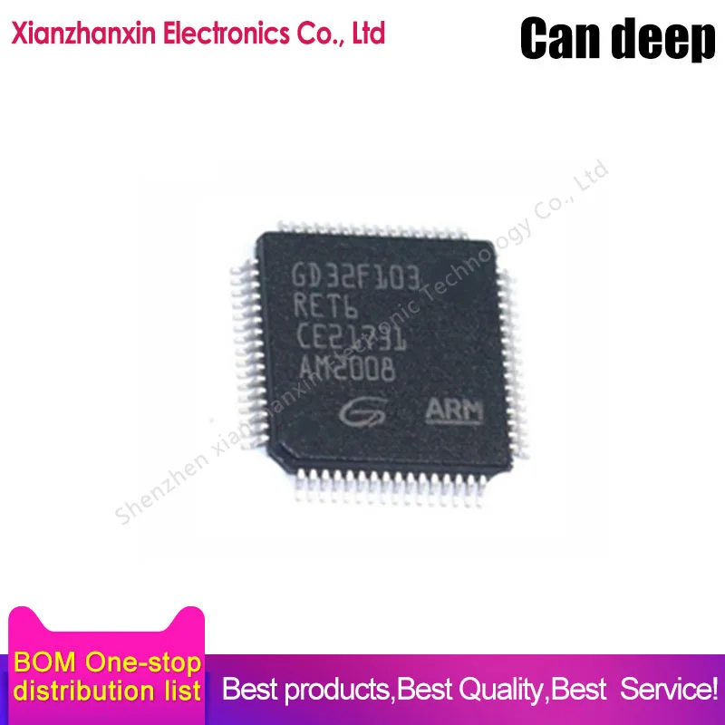 2 ~ 10 Stks/partij GD32F103RET6 103RET6 LQFP64 Mcu Microcontroller Chip Micro Controller
