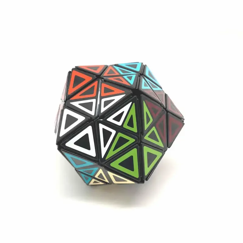 Evgeniy Icosahedron الأسود الجسم ملصقات جوفاء المكعب السحري ملصقات صناعة يدوية نيو سرعة ملتوي لغز الدماغ المضايق ألعاب تعليمية