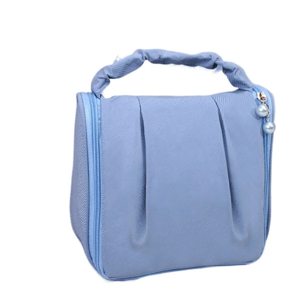 Korean Ins Pleated Cloud Cosmetic Bag Large Capacity Zipper Makeup Storage Bag Wash Pouch Case Travel Toiletry Bag Bath Storage