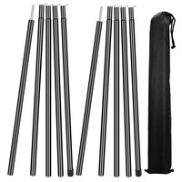 Set of 2 Telescopic Tent Poles Adjustable Aluminium Alloy Rods for Trailor Backpacking Hiking Camping Sail Awning Shelter Canopy
