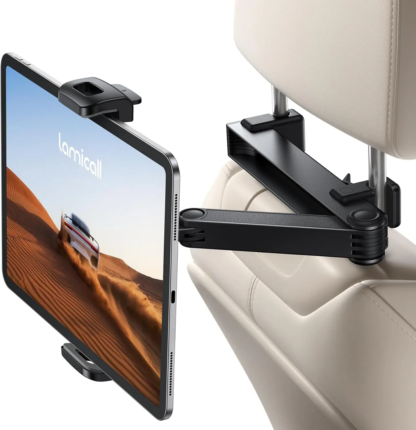 

Tablet Holder for Car Headrest -[Lockable] [ 1 Extension Arm] 2024 Car Backseat Tablet , Road Trip for , for , Air, , , Fire