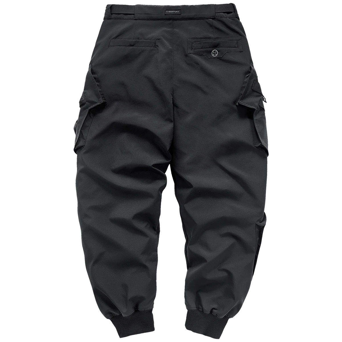 Men Tactical Cargo Pants Fashion Functional Multi Pockets Trousers Hip Hop Streetwear Bomber Pants Techwear Black