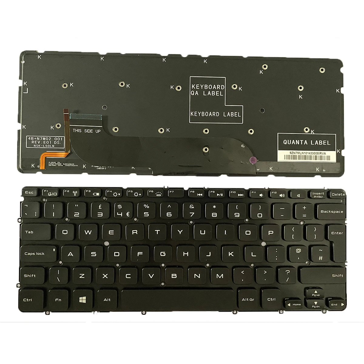 Siakoocty for Dell XPS 13 L321x L322x 9Q23 9Q33 Single UK Keyboard Key Backlit 0YJTP8