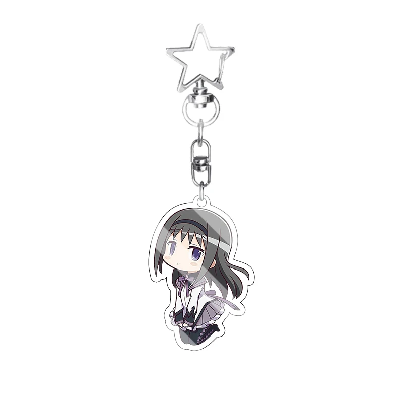 Kawaii Niedliche Kyoko Sakura Sayaka Miki Homura Akemi Puella Magi Madoka Magica Anime Acryl-Schlüsselanhänger Q-Version Anhänger Ornament – Detail 4
