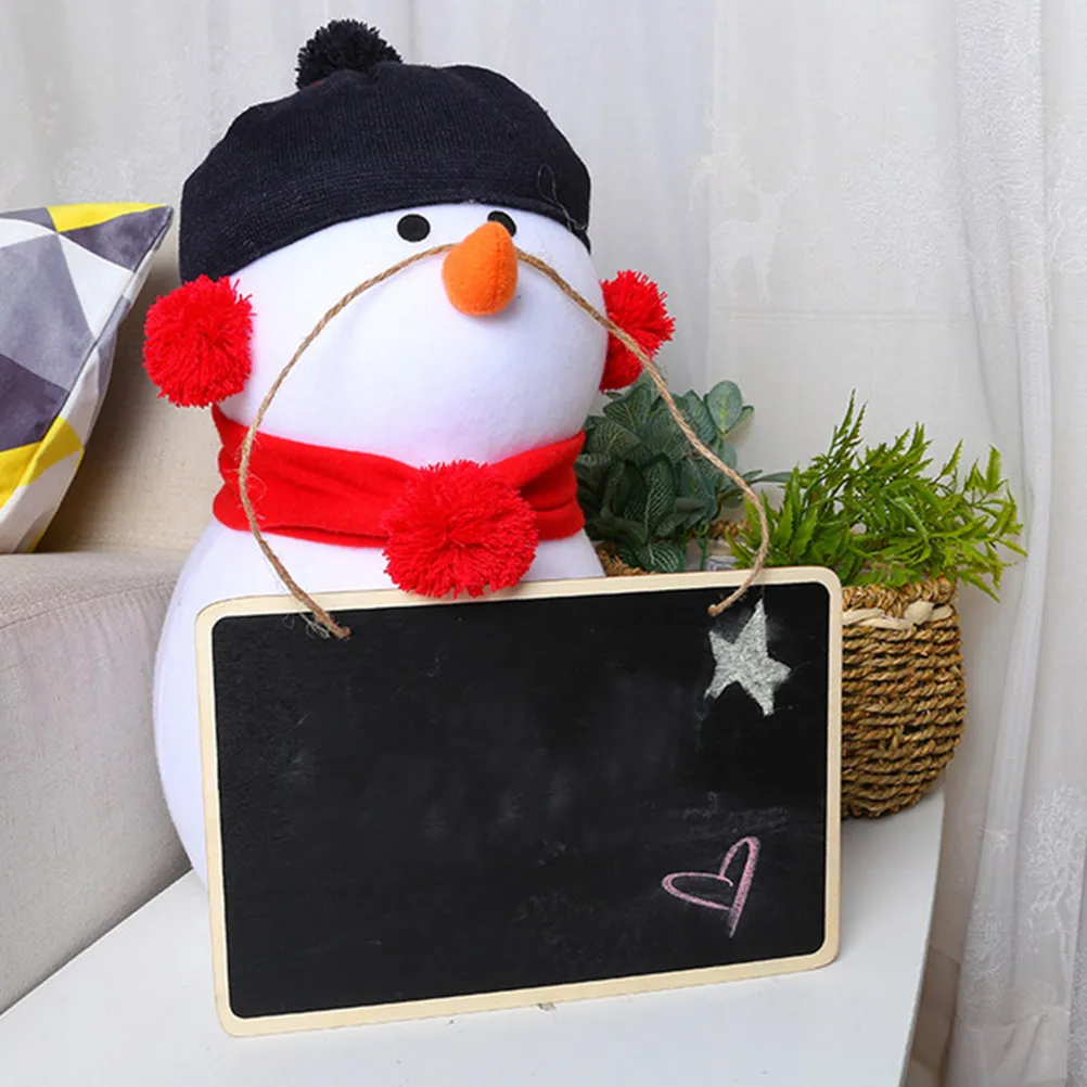 

2Pcs Rustic Wooden Frame Blackboards Hanging Chalkboards for Wedding Kitchen Garden Message Notice Board Decorative