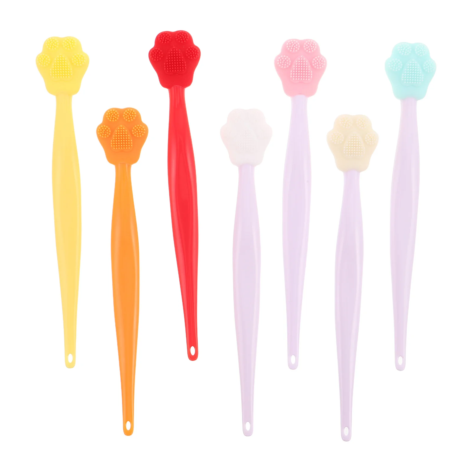 7Pcs Katze Klaue Silikon Gesichts Wäscher Doppelseitige Nase Poren Pinsel Tiefen Sauber Mitesser Entfernung Sanfte Gesichts Peeling werkzeug