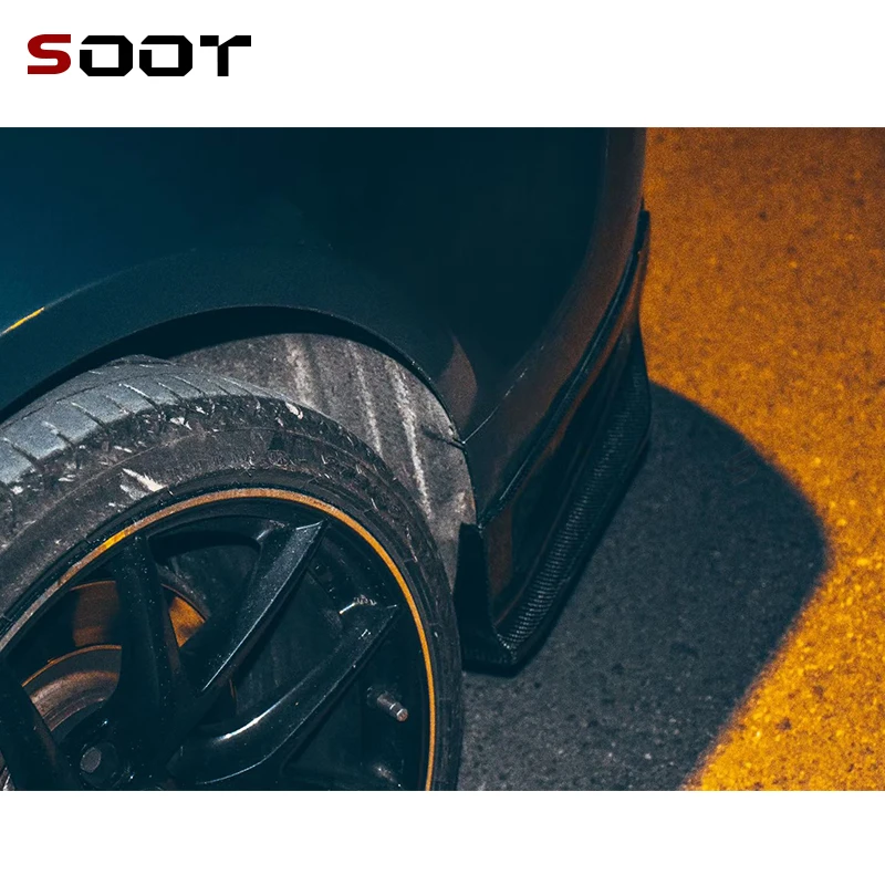 

For Audi A7 S7 2011-2015 Carbon Fiber wrap angle Car Rear Bumper Splitter Corner Trim Cover Rear Chin Upgrade Car Auto Parts