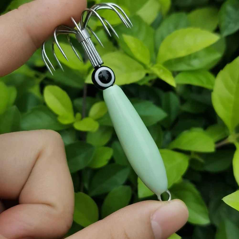 Fishing Lure Portable Octopus Shrimp Squid Fish Hook Tackle Tools Luminous Octopus Squid Cuttlefish Catcher Fishing Accessories