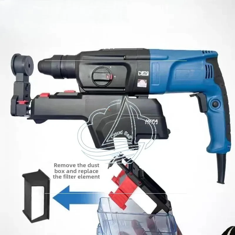 800W High-Power Electric Hammer Impact Drill Multi-Functional with Lightweight Dust Collection for Home Improvement
