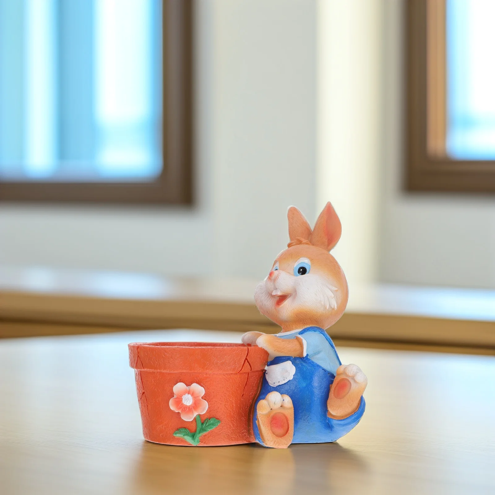 

1Pcs Succulent Flower Pot Cartoon Rabbit Resin Planter Perfect for Garden Balcony Terrace Decor Flower Pot Succulent Flowerpot