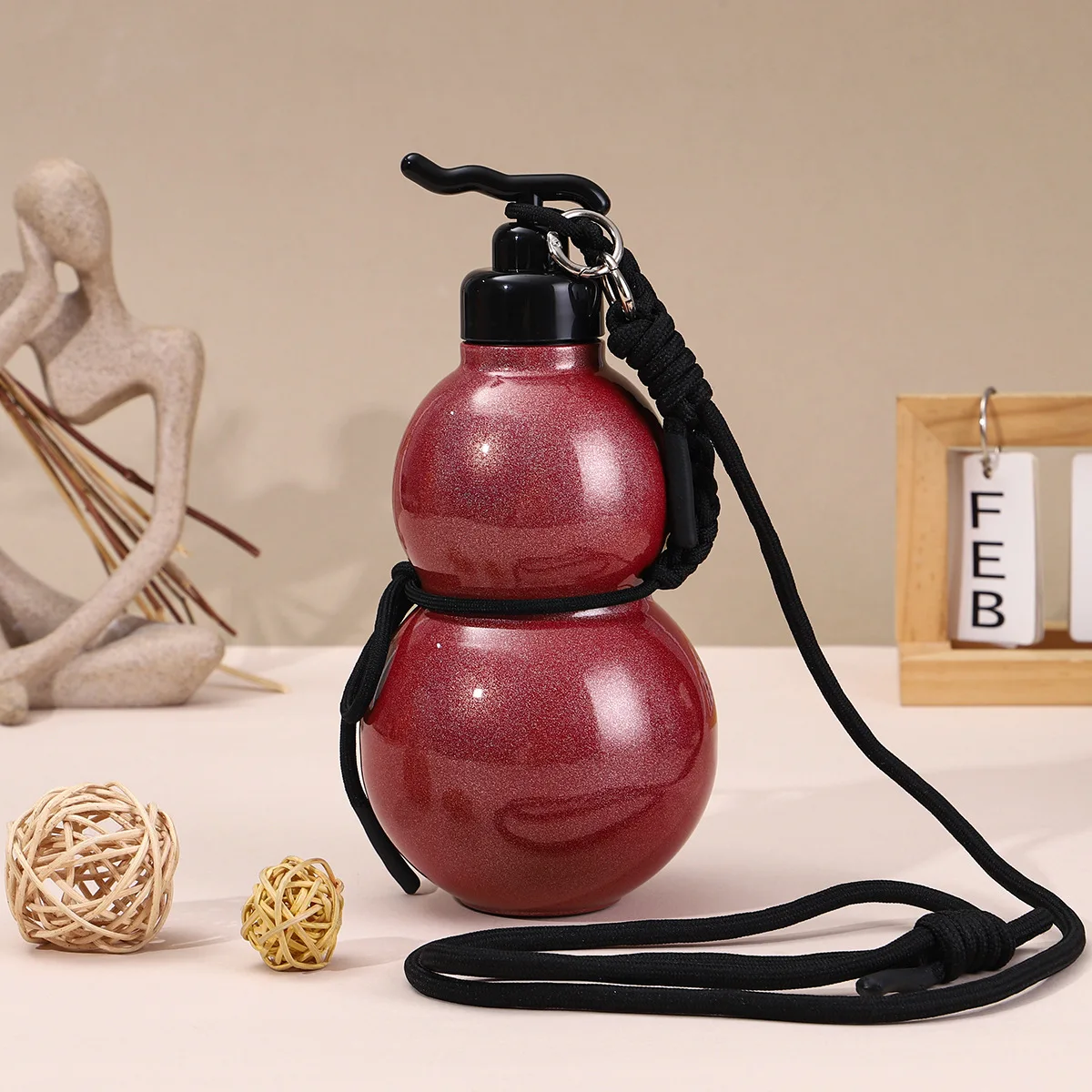 

Чашка для воды из тыквы в китайском стиле, спортивная бутылка для воды на 17 унций, чашка для воды из тыквы для ролевых игр черного мифа, а также подходит для духов, вина